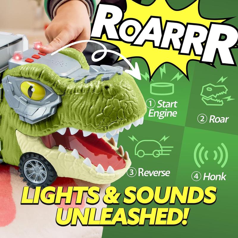 Dino Chomp Hauler Truck Set 3