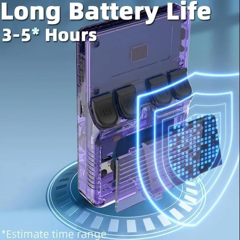 Retro handheld console long battery life, 3-5 hours
